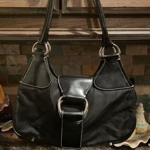 PRADA- nylon black hobo bag.